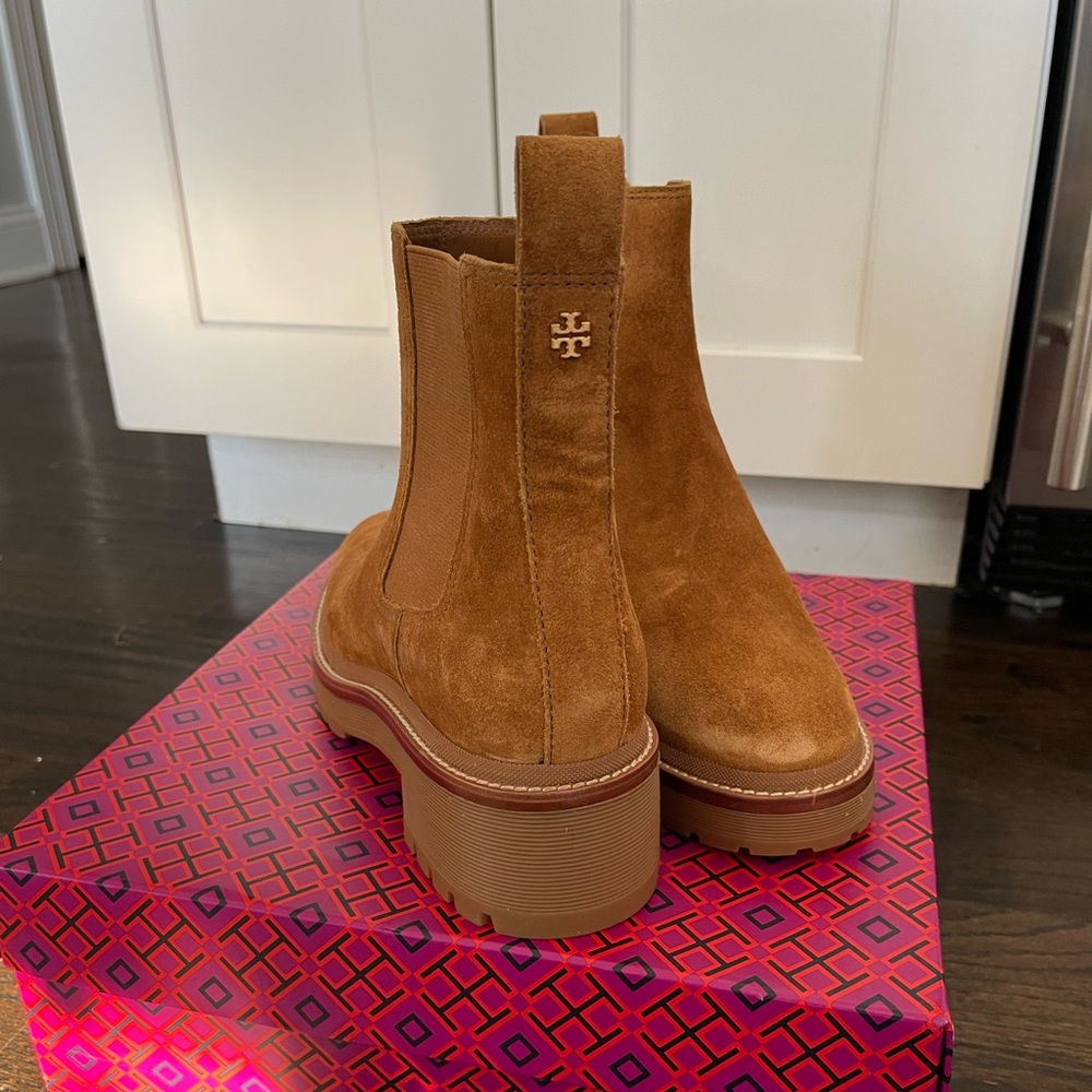 Tory Burch Tan Lug Sole Bootie